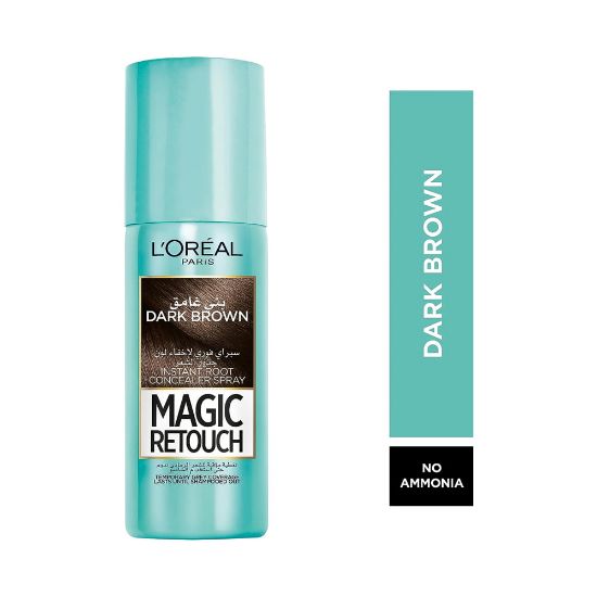 صورة لوريال باريس بخاخ صبغة الشعر ماجيك ريتاتش بني غامق 75 مل