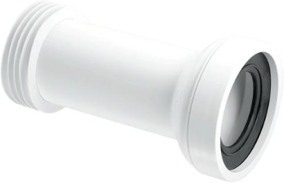 صورة WC-CON2 Straight WC Connector Adjustable Length 97-107mm Inlet 4""/110mm Outlet