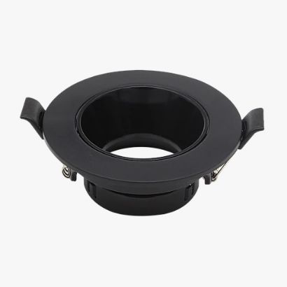 صورة إطار جرم سبوت مفرد اسود + ابيض مانع للتوهج 7 سم