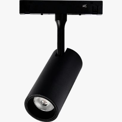 صورة كشاف مجرى مغناطيسي موجهة اسود لون انارة  كريمي _انارة اصفر  30 واط 