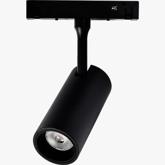 صورة كشاف مجرى مغناطيسي موجهة اسود لون انارة  كريمي _انارة اصفر  30 واط 