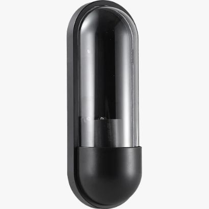 صورة فانوس بيضاوي E27 اسود خارجي