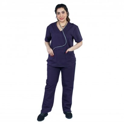 صورة سكراب طبي نسائي لون بنفسجي غامق