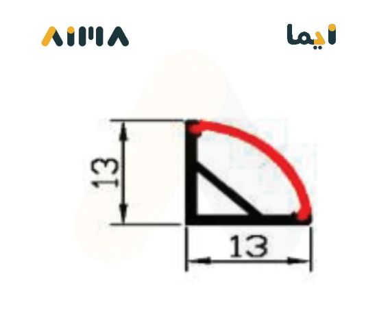 صورة نيو باور ألمنيوم بروفايل ظاهر جداري سقفي زاوية طول 3 متر مقاس 1313