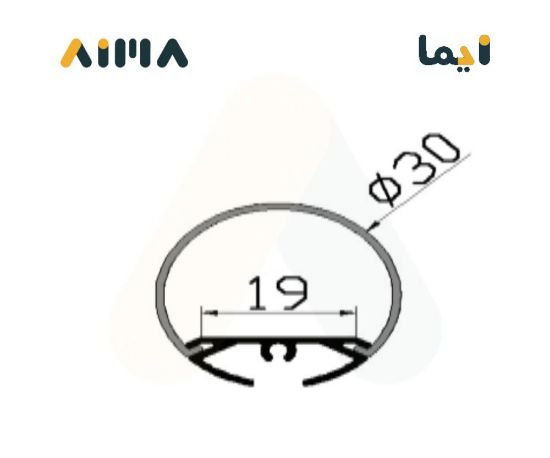 صورة نيو باور المنيوم بروفايل ظاهر معلق دائري طول 3 متر مقاس 30