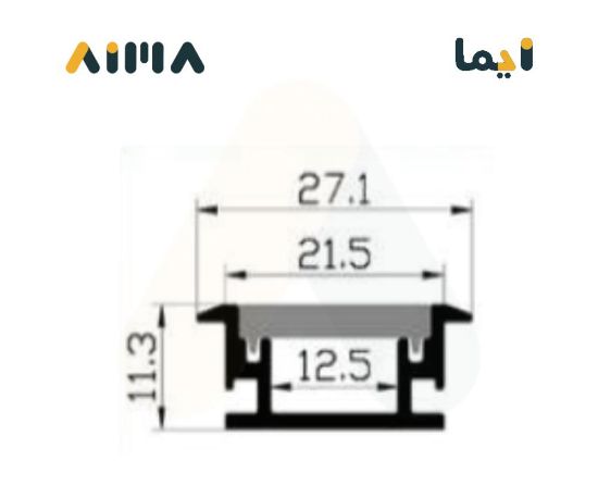 صورة نيو باور ألمنيوم بروفايل مخفي أرضي طول 3 متر مقاس 403
