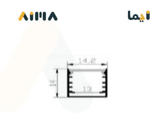 صورة نيو باور المنيوم بروفايل ظاهر جداري سقفي طول 3 متر مقاس 1414