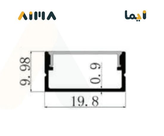 صورة نيو باور ألمونيوم بروفايل ظاهر جداري سقفي معلق طول 3 متر مقاس 2010