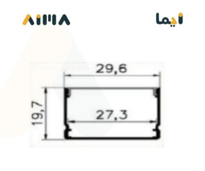 صورة نيو باور ألمنيوم بروفايل ظاهر جداري سقفي معلق طول 3 متر مقاس 3020