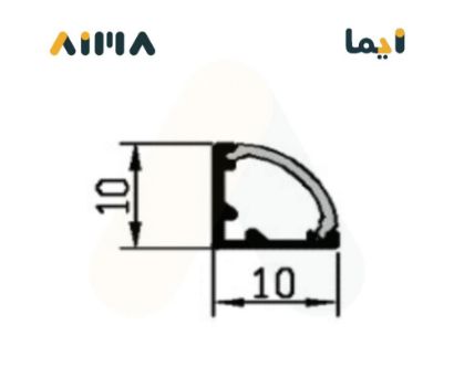 صورة نيو باور ألمنيوم بروفايل ظاهر جداري سقفي زاوية طول 3 متر مقاس 1010