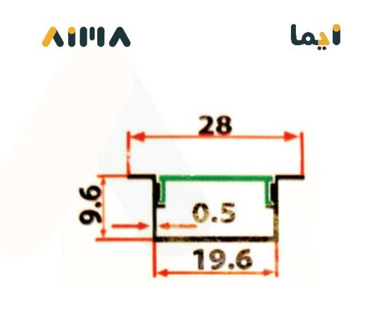 صورة نيو باور ألمنيوم بروفايل طول 3 متر مقاس 2010