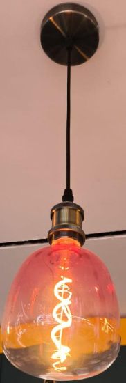 صورة لمبة ليد عسلي كروية طرف علوي احمر