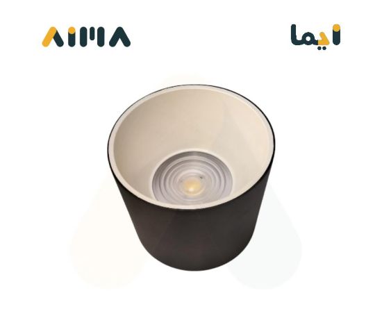 صورة سلندر سقف ليد ابيض و اسود 24 واط 4000 كلفن