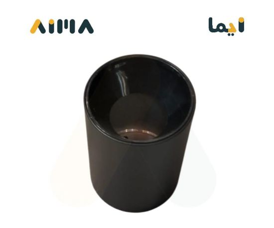 صورة سلندر المنيوم متحرك مانع توهج مفرد اسود