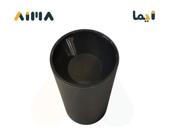 صورة سلندر المنيوم متحرك مانع توهج مفرد اسود