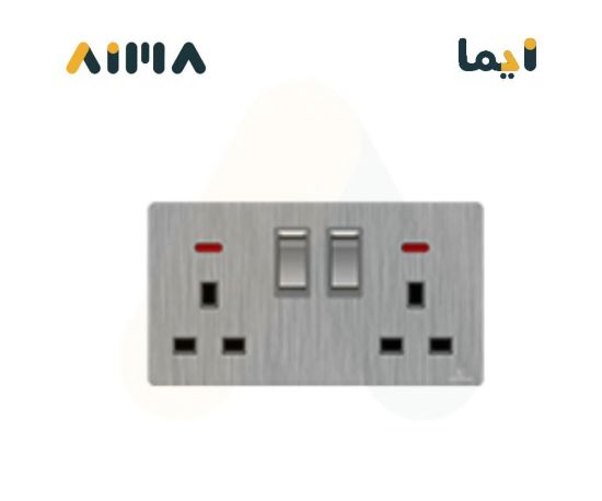 صورة فيكتوري فيش مزدوج مع مفتاح 13 امبير مع لمبة