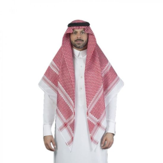 صورة شماغ البسام بريز الأحمر الغامق