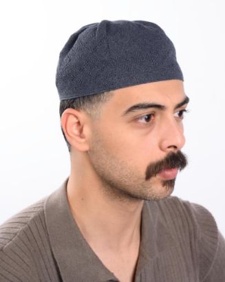 صورة طاقية رجالي لون رمادي