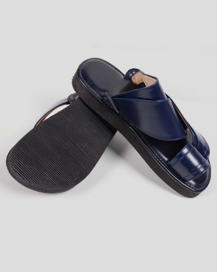 صورة نعال شرقي جلد لون كحلي