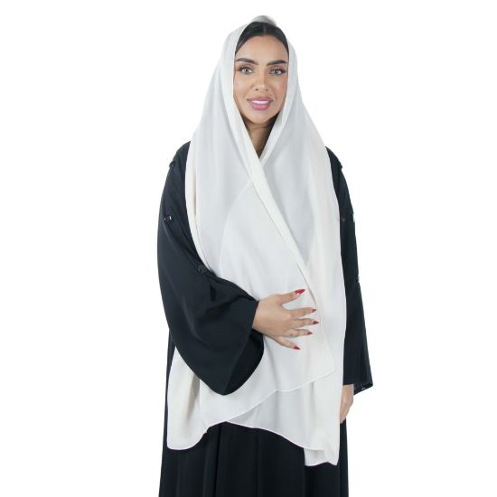 صورة طرحة ملونة سادة أنيقة